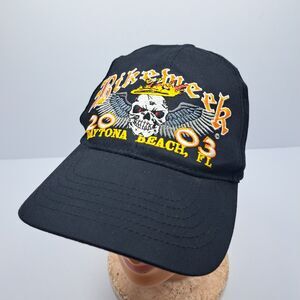 Vintage Daytona Bike Week 2003 Hat Florida Motorcycle Snapback Black
